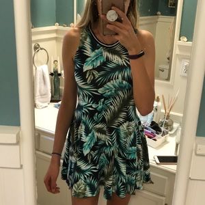 PINK palm leaf dress